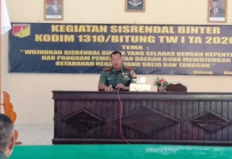 Kodim 1310/Bitung Laksanakan Kegiatan Sisrendal Binter