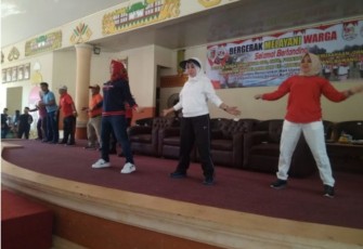 Bupati Tulangbawang Winarti Bersama Forkopimda Senam BMW