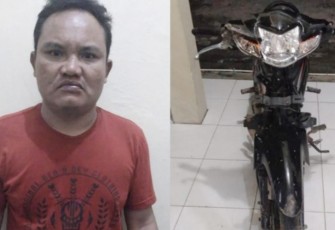 Tersangka Fery Andrian (33) warga Desa Ulak Buntar beserta barang bukti Diamankan