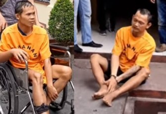Dua orang pelaku perampokan saat ditangkap