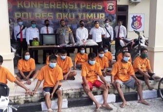 Konferensi Pers Polres Oku Timur