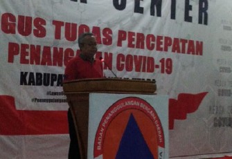 Kepala Dinas Kesehatan Kabupaten Bengkulu Utara Samsul Maarif Saat Konferensi Pers 