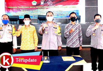 Polres Lingga Lakukan Penandatanganan Nota Kesepahaman Dalam Rangka Pengukuran ITK