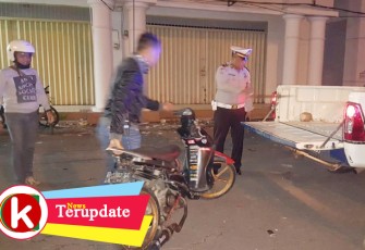 Tim Zebra Beduk 20 saat mengamankan sepeda motor yang digunakan balapan liar