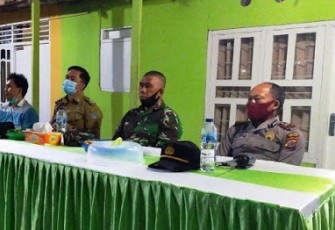 Danramil 1310-01/Bitung Sosialisasi Cegah Covid-19 ke Warga