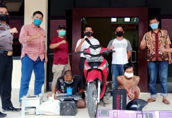 Tersangka dan Barang Bukti saat diamankan