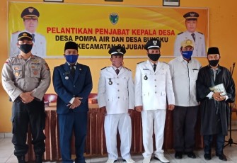 Camat Bajubang Lantik Dua Pjs Kades untuk Desa Pompa Air dan Desa Bungku