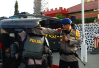 Dansat Brimob Polda Bengkulu Pimpin Langsung Latihan Gabungan Kompi PHH