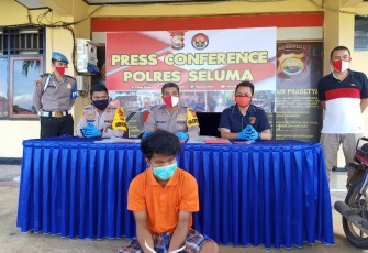 Polres Seluma Press Release Tersangka dan Barang Bukti 