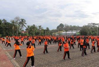 Polda Bengkulu Senam “Kaka Enda”