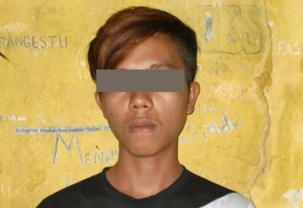 Terduga pelaku saat diamankan