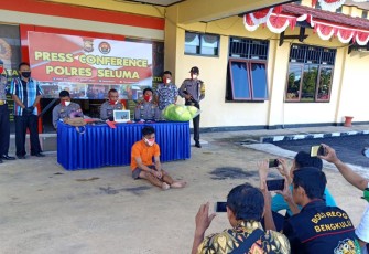 Polres Seluma Press Release Tersangka dan Barang Bukti 