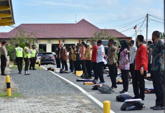 Polres Bintan Laksanakan Tes Rekmin Penerimaan Bintara Polri Tahun 2020