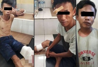 Tiga tersangka saat diamankan