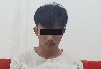 Terduga pelaku saat diamankan