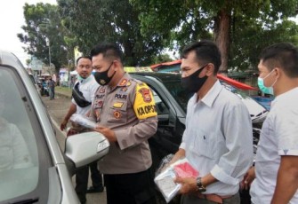 Polres Kaur Bagikan 20 Ribu Masker
