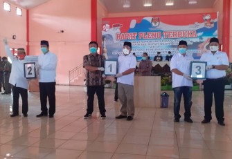 Pasangan Calon Bupati dan Wakil Bupati Kabupaten Seluma Usai Pengundian Nomor Urut 