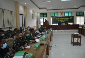 Korem 143/HO Gelar Rapat Penyusunan RKA TA 2021