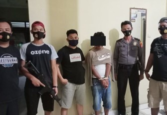 Terduga pelaku saat diamankan