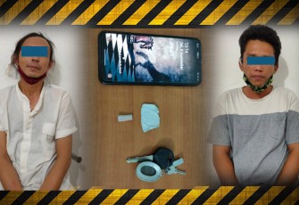 Terduga pelaku saat diamankan