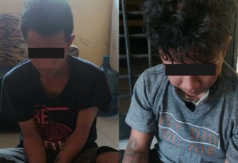 Terduga pelaku saat diamankan