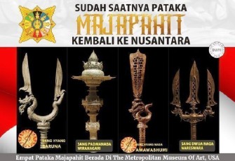 4 Pataka Kerajaan Majapahit yang tersimpan di The Metropolitan Museum of Art New York Amerika Serikat. (Foto : Istimewa)
