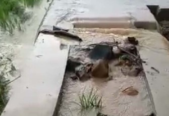 Bendungan Cangkakak Desa Krisik Sumedang Ambrol