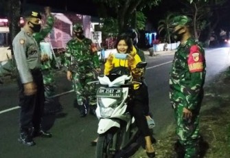 Koramil 1310-04/Dimembe Bersama Polsek Gelar Operasi Yustisi Malam Hari 