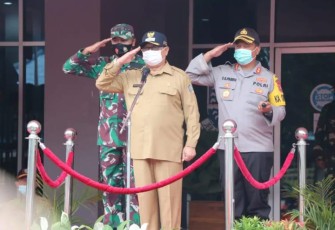 Bupati Tulungagung Drs Maryoto Birowo MM Pimpin Apel Kesiapsiagaan Penanggulangan Bencana Hydrometeorologi