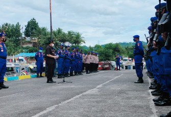 Polda Sulut Mengikuti Upacara Peringatan HUT Polairud Ke-70 di Laksanakan Secara Virtual