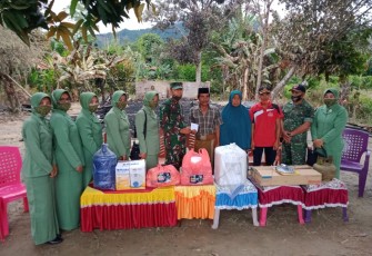Koramil 1412-05/Pakue Bantu Korban Kebakaran