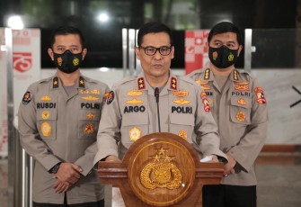 Kadiv Humas Polri Irjen Pol Argo Yuwono saat memberikan keterangan di depan media Rabu 30/12/2020