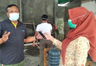 Kapten Inf Arly Iskandar Danramil 06/Ngaglik merehab bangunan Kodim 06 saat ditemui media di kantornya.
