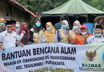 Baznas Purwakarta Kirim Bantuan Untuk Korban Bencana di Kecamatan Tegalwaru