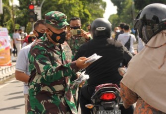 Kodim 0725/ Sragen  bagikan masker