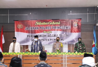 Jelang Pilkakon Serentak 2021 Polres Pringsewu Silahturahmi Bersama Tokoh