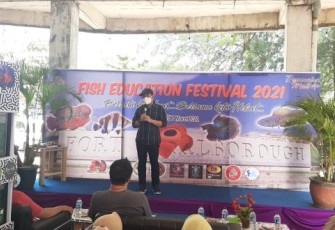 Wakil Walikota Bengkulu Dedy Wahyudi Saat Menghadiri Fish Education Festival di Bencoolen Mall