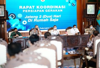 Rapat kordinasi Jateng di rumah saja