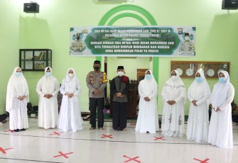 Kapolres Tebing Tinggi AKBP Agus Sugiyarso SIK Hadiri Peringati Isra Miraj di Masjid Al-Hasanah