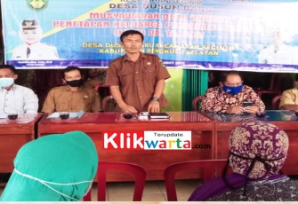 Musdes Khusus Bahas Tentang Penetapan Data Calon Penerima BLT-DD Desa Dusun Baru Tahun 2021