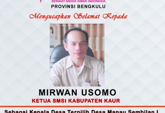 Ketua SMSI Kaur Mirwan Terpilih Jadi Kepala Desa Manau Sembilan I 