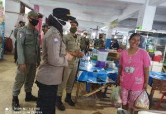 Patroli Prokes di Pasar Barukoto