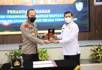 Kepala Divisi Humas Polri Irjen Argo Yuwono dalam acara Focus Group Discussion (FGD) Itwasum Polri dan Liaison Officer (LO) pengawasan eksternal di Gedung Rupatama Mabes Polri, Jakarta Selatan, Selasa (27/4/2021).  