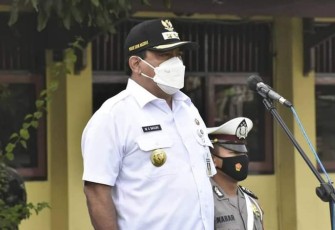 Wakil Bupati H. Windu Suko Basuki, S.H menjadi Inspektur Upacara “Apel Gelar Pasukan dalam rangka kesiapan Pengamanan Operasi Ketupat Candi 2021