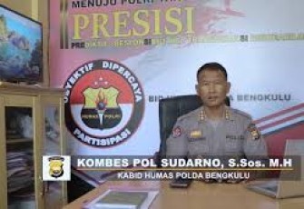 Kabid Humas Polda Bengkulu Kombespol. Sudarno S Sos MH 