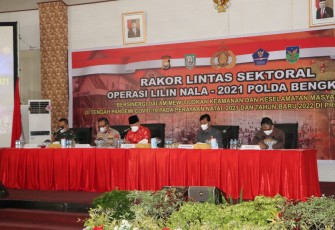 Polda Bengkulu Gelar Rakor Lintas Sektoral Kesiapan Ops Lilin Nala 2021