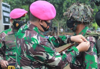 Danlantamal VIII Manado Resmi Buka Latihan TW III TA. 2021 Yonmarhanlan VIII Bitung di Likupang Timur
