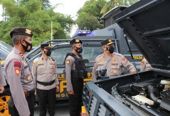 Kapolda Bengkulu saat Cek Kesiapan Sarpras Dit Samapta dan Dit Lantas
