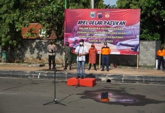Bupati pimpin apel  dalam rangka pemerataan daerah rawan bencana, Jum'at 5/11/2021