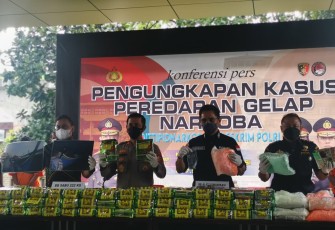 Konferensi Pers Peredaran Gelap Narkoba